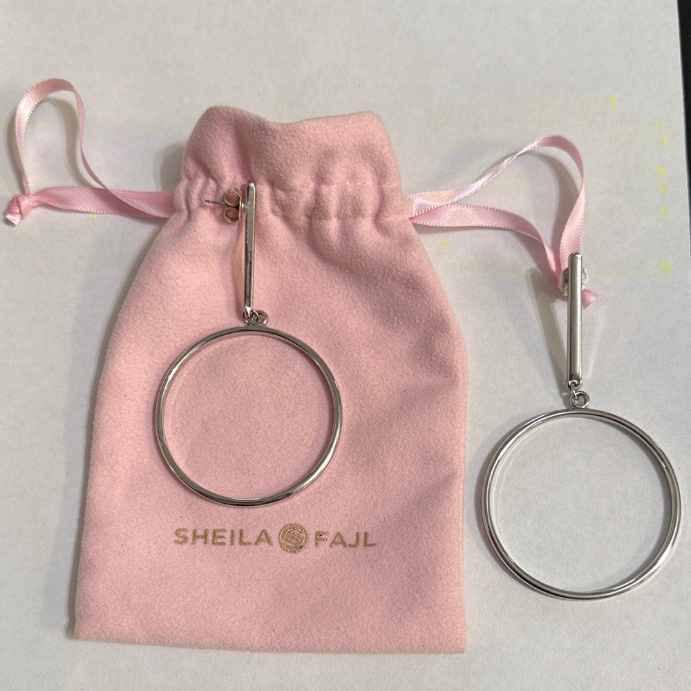 Sheila Fajl Silver Hoop Earrings